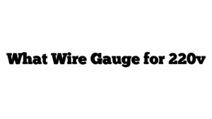What Wire Gauge for 220v